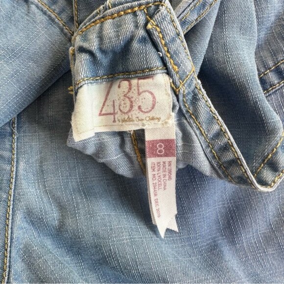 Matilda Jane 435 | Light Wash Blue Lets Go Together Okay Gigi Shortall | Size 8 - Picture 10 of 10